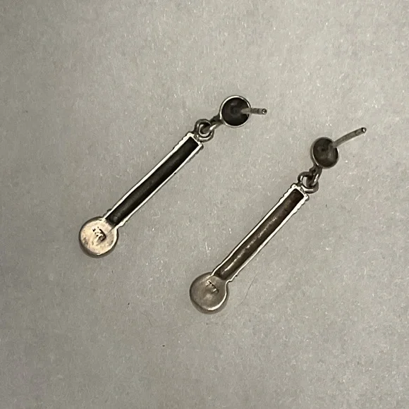 925 Dangle Stud Earrings - Picture 3 of 4